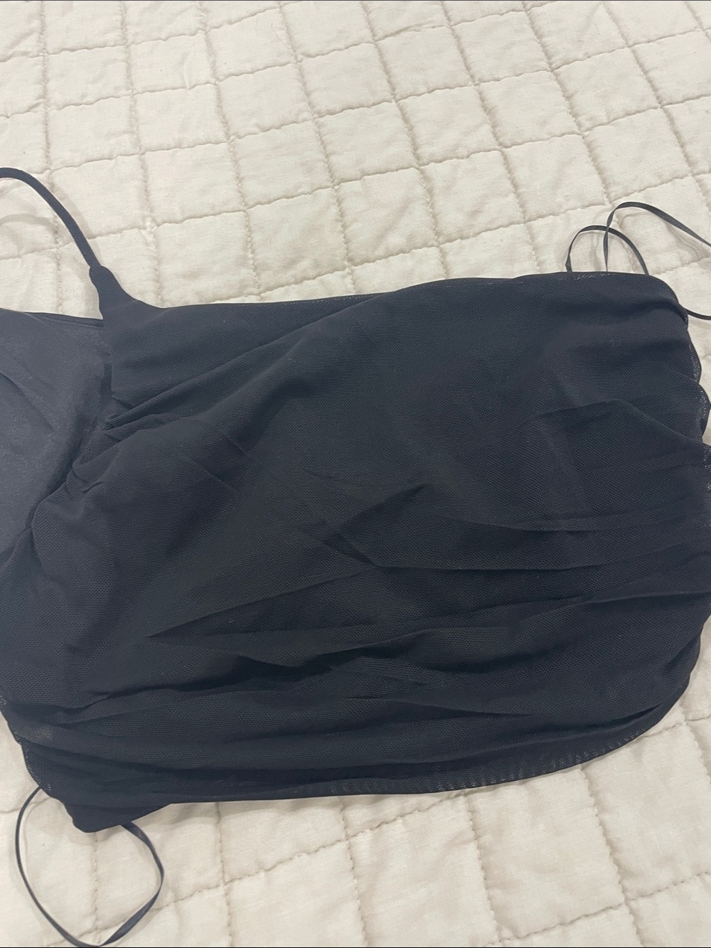 Princess Polly Black Ruched Side-Drawstring Crop Top - Picture 3 of 4